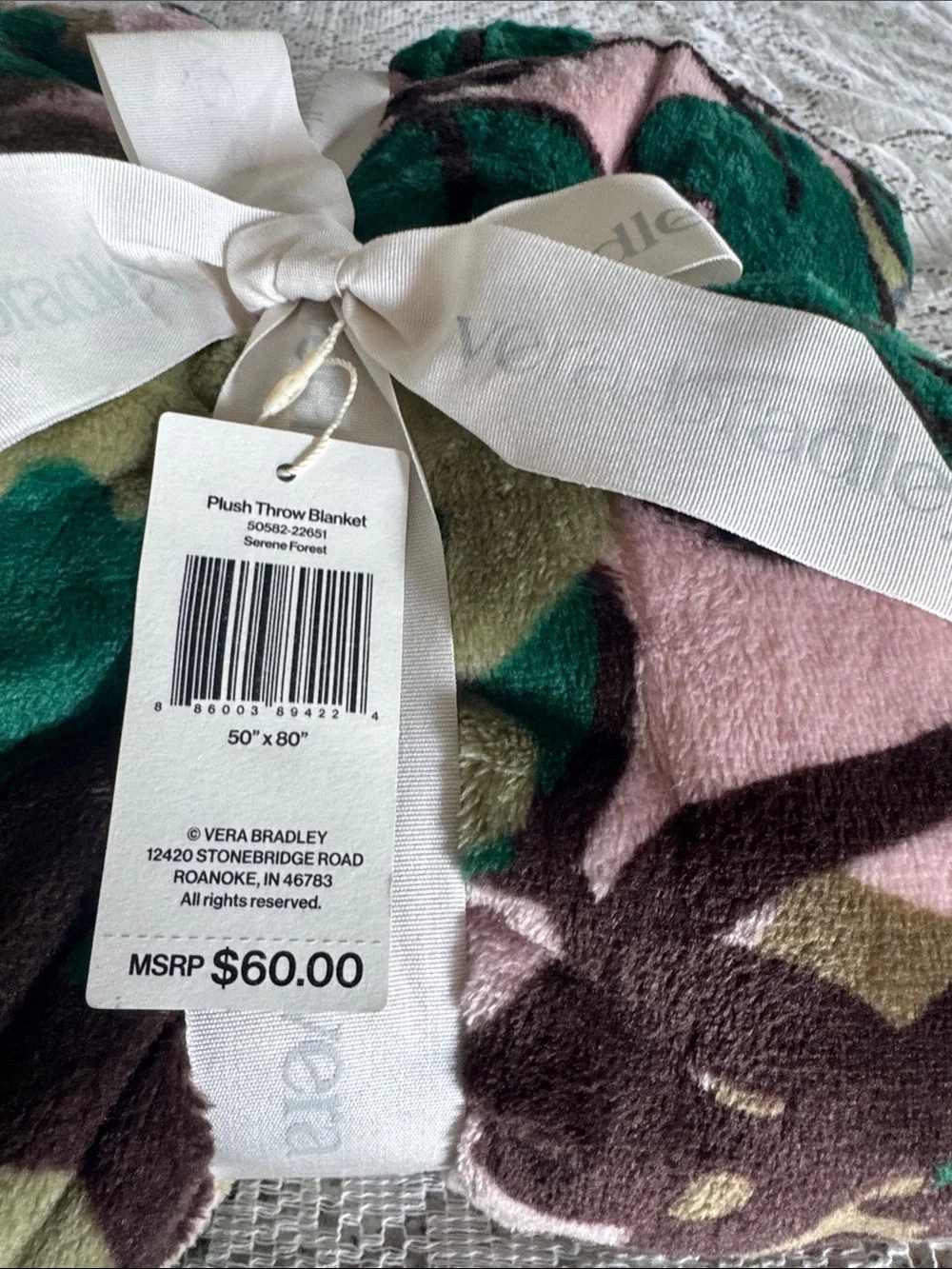Vera Bradley Plush Throw Blanket in the pattern 